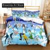 Set Biancheria da Letto Anime Digimon Adventure Singolo Gemello Matrimoniale Queen King Size Set Letto Adulto Bambino Camera da Letto Mostro Avventura Cartone Animato Biancheria da Letto