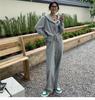 Trendy Korean-Style Slimming Women's Sport Suit: Stylish Spring/Autumn Hoodie & Casual Two-Piece Running Set