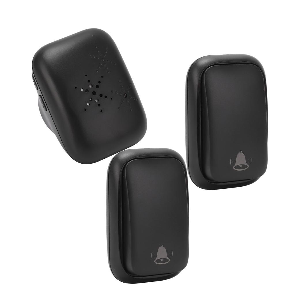 Wireless Doorbell Set AC Self Power Generating 1 Receiver 2 Push Button Battery Free Door Bell Kit for Home