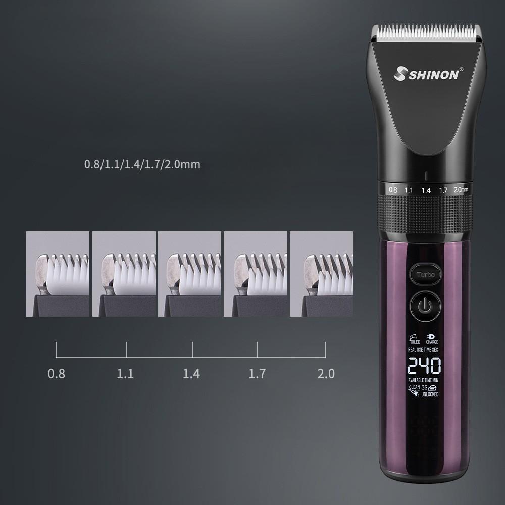 

Мужская электрическая машинка для стрижки волос с ЖК-дисплеем, перезаряжаемая электрическая машинка для стрижки волос, профессиональная машинка для стрижки волос для парикмахерских