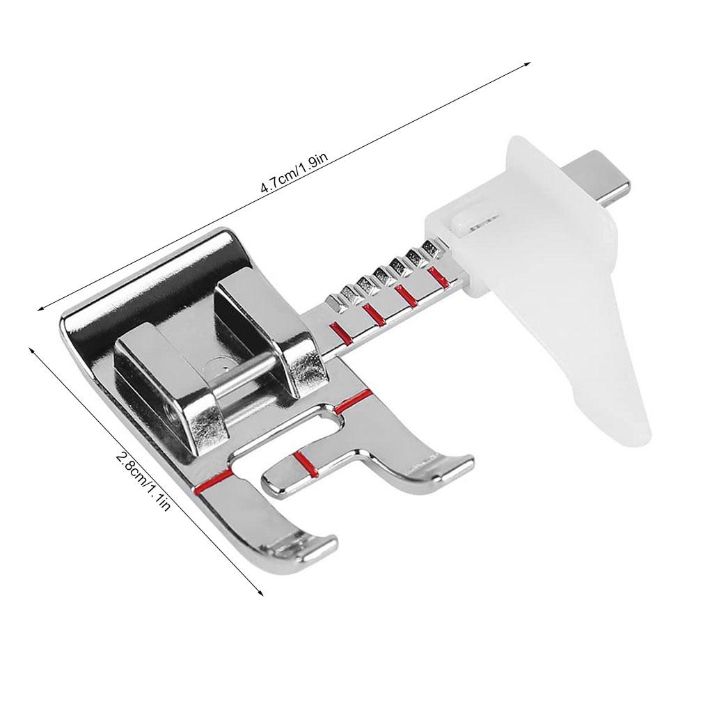 Domestic Sewing Machine Alloy Presser Foot with Edge Guide Quilting Needlework Embroidery Stitching Pressure Feet Part