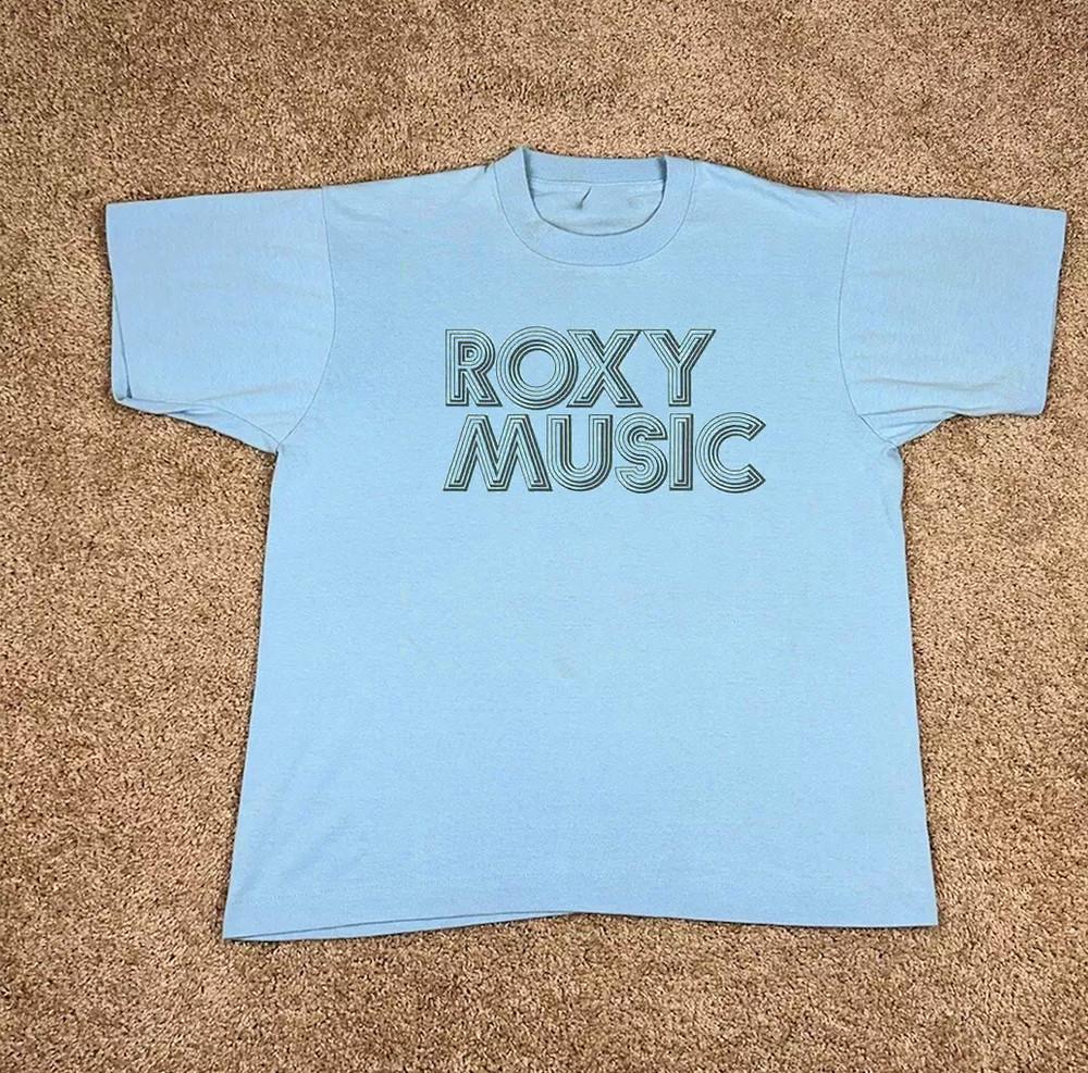 Roxy Music Диско Логотип Музыкальная Группа Полный Размер S-5XL SS677 Унисекс Футболка XXXXL
