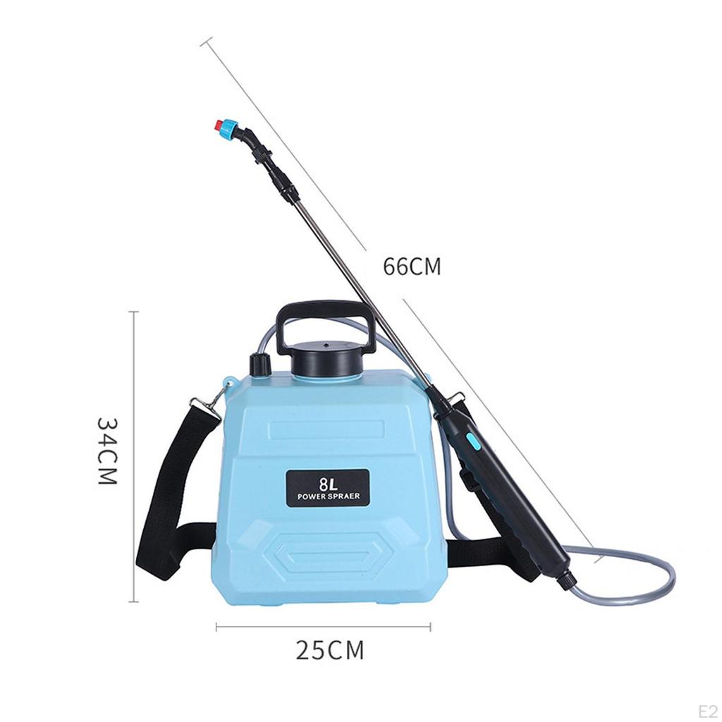 Pompa Elettrica 2 Galloni s Bacchette Telescopiche Ricaricabile Comoda Giardino Acqua per Pulizia Auto