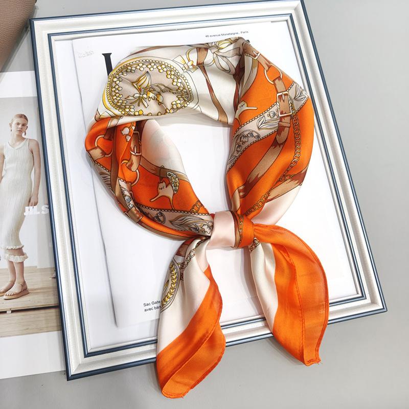 Strictly Selected 70 Silk Scarves, Simulated Silk Small Square Scarves For Women, Retro High-End Thin Versatile Professional Scarves