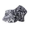 Style Tropical Black And White Leaf Flower Print Shade Doublesided Fisherman Hat