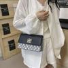 Autunno-Inverno Donna Trendy Catena Borsa per Cellulare alla Moda Versatile Spalla Messenger con Design Semplice Quadrato Piccolo