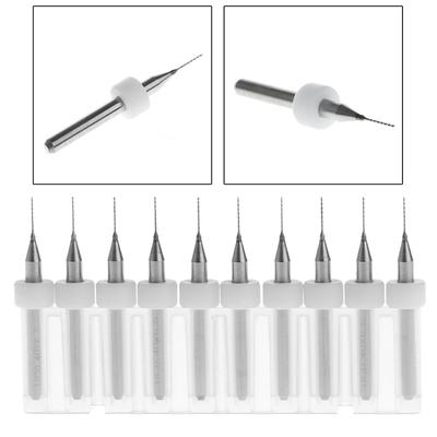 New 10Pc 0.4mm Tip 1/8" Shank Flute Micro PCB Drill Bits