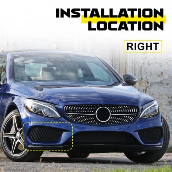 Passenger Side Fog Right Light Cover For 2017-2018 Mercedes Benz C300 Base Coupe