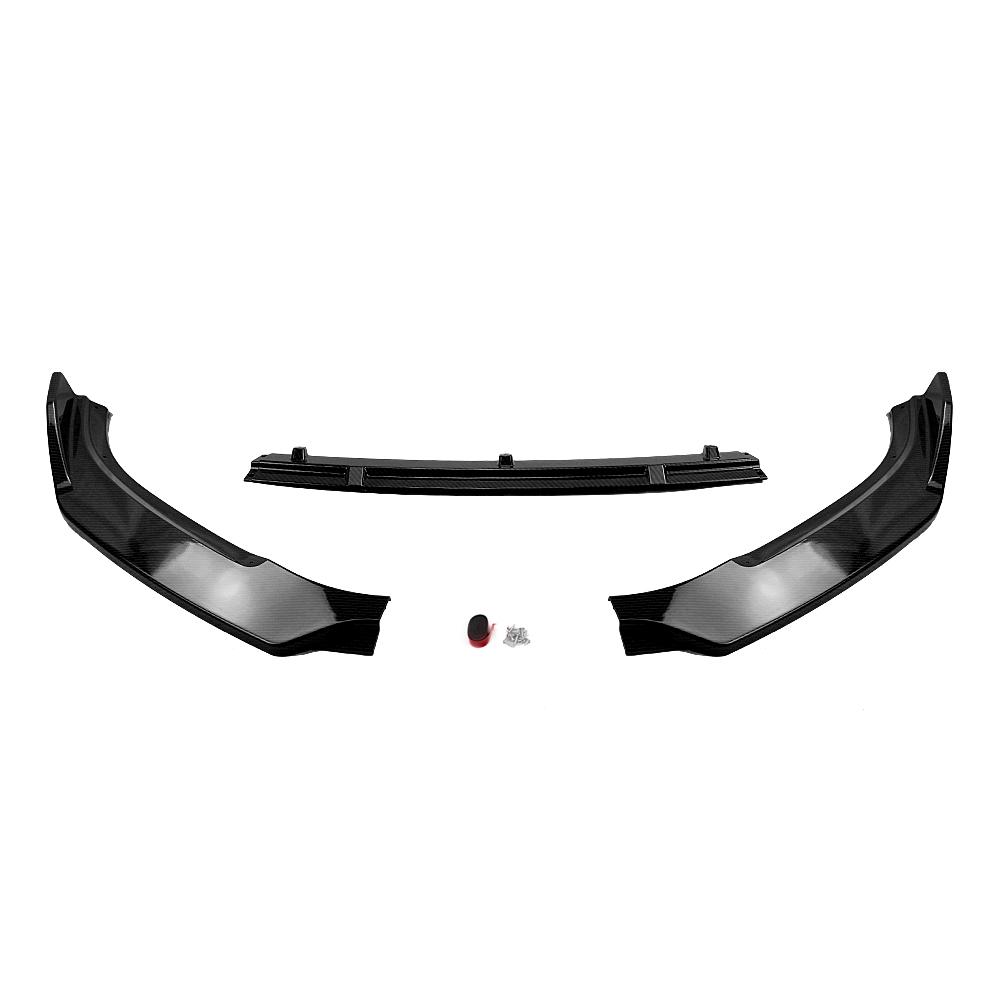 Front Bumper Spoiler Lip For Mazda 3 Axela 2014 2015 2016 2017 2018 Carbon Fiber Look/Gloss Black Lower Splitter Kit Protector