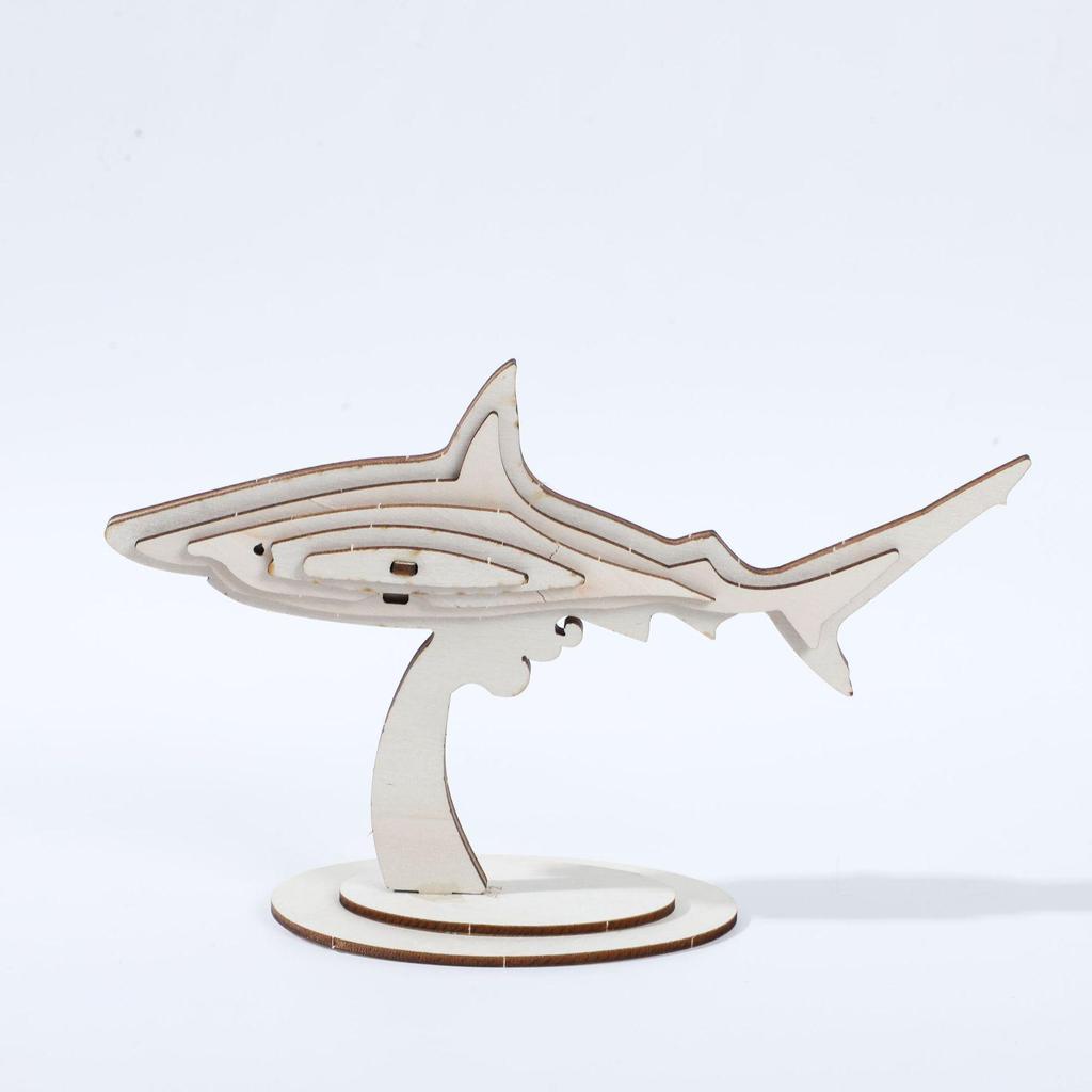 3D Ocean World Wooden Puzzle: Dolphin & Turtle DIY Assembly for Kids