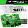 Transparent Plastic Tool Organizer Box Adjustable Compartment Secure Lock Ergonomic Handle for Hardware Accessories