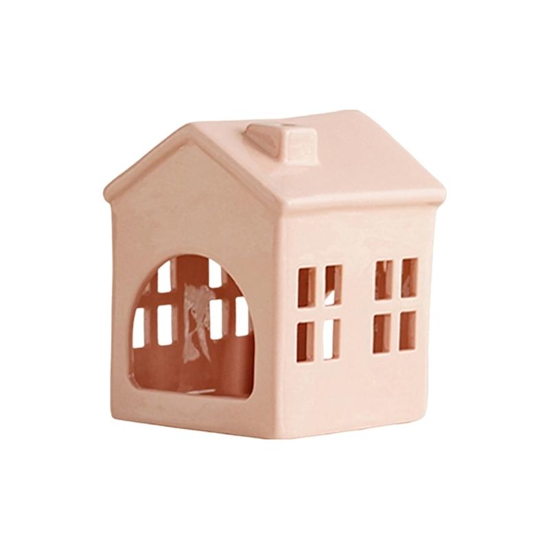 

Christmas Candle Holders for Table Centerpieces Ceramic Candlestick Holders Home Decors House Tealight Candle Holders рожевий