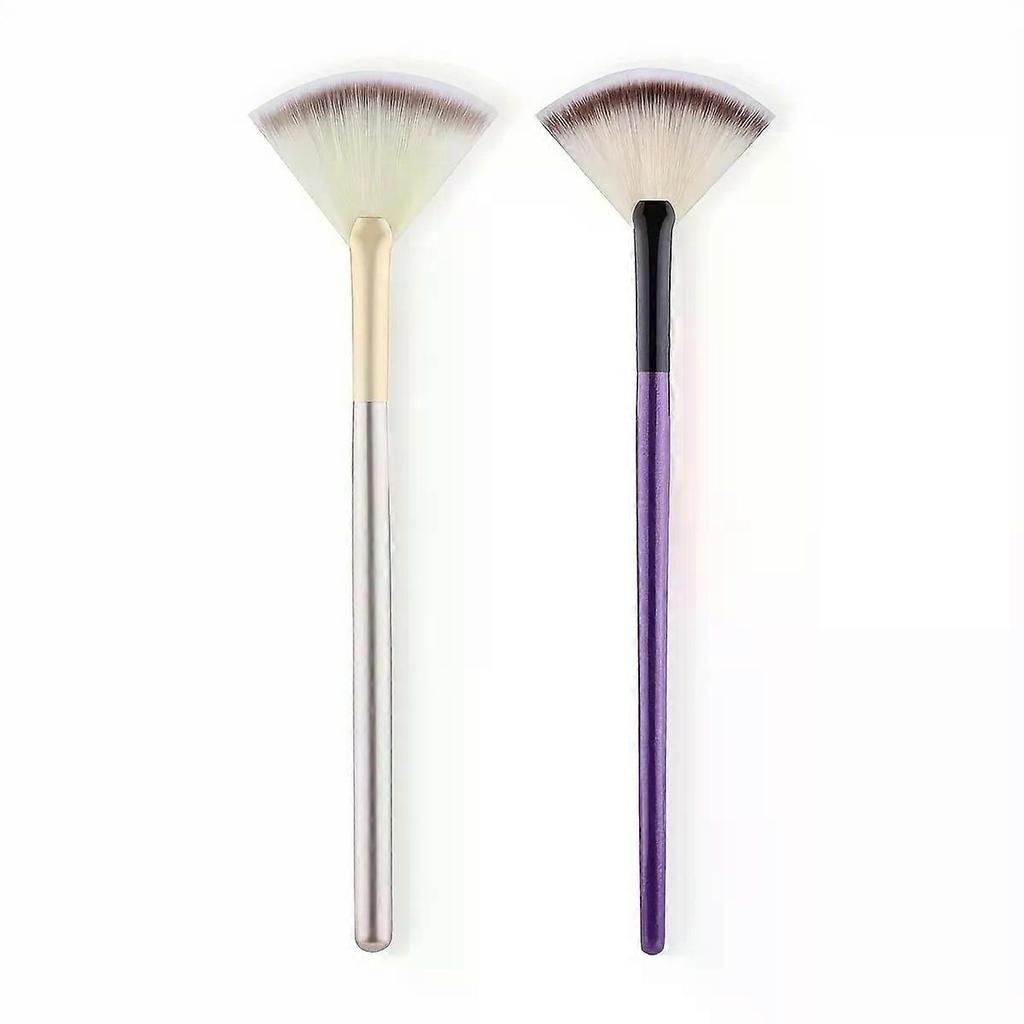 1pc Fan Shaped Highlight Brush Contour Brush Blending Highlighter Makeup Brush Face Loose Powder Brush Cosmetic Beauty Tools