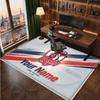 Sydney Roosters Personalized Crystal Velvet Carpet, Customized Name Text Soft Anti‑Slip Rug for Living Room Bedroom