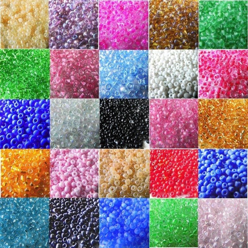 

1 Pack (около 2000PCS) Стеклянные бусы 2MM Spacers Ювелирные изделия Поиск