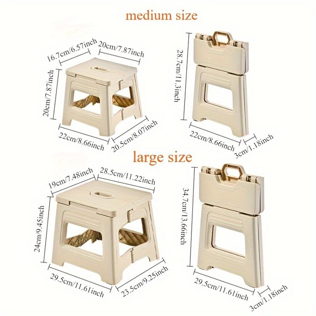 Portable Folding Stool Capacity Compact Camping Seat | Lightweight for Fishing Hiking Outdoor Events Subway Bus Commuting