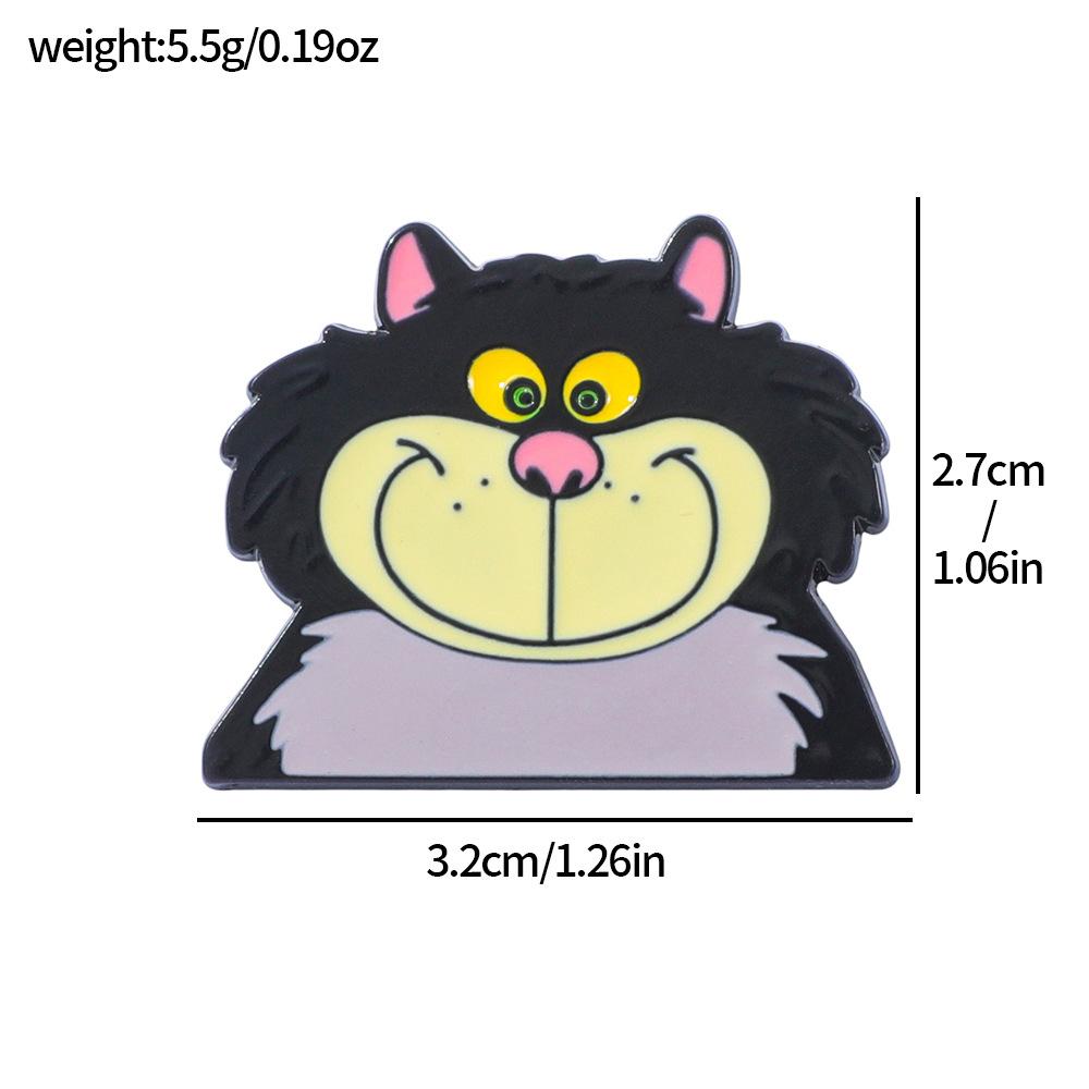 

Cute creative funny black cat Lucifer metal badge Cinderella film and television role alloy brooch accessories