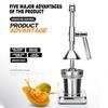 Iron Juicer Manual Juicer, Efficient Stainless Steel Manual Juicer Fruit Juicer, Heavy Duty Manual Juicer For Fresh Lemonade Orange Juice, Easy To Use