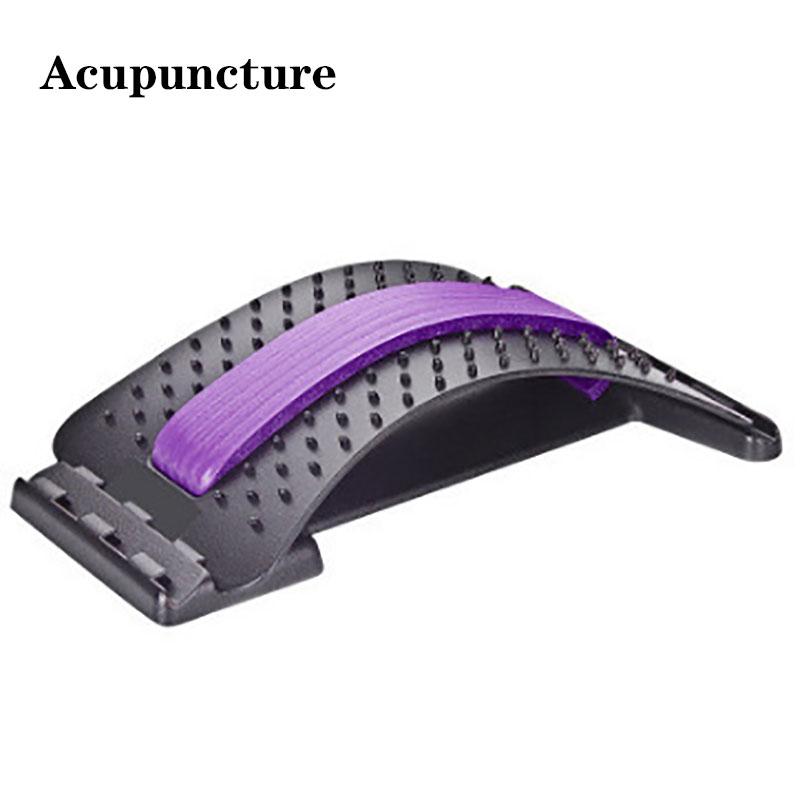 Multi-Level Adjustable Back Stretcher for Waist Neck Pain Relief Lumbar Cervical Spine Support Massager Lying