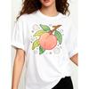 Plus Size, Women's Oversized 100% Crew Neck T-Shirt Fruit Design Comfortable and Breathable Summer Wear Fresh Summer Casual Print