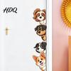 Bathroom Glass Window Clings Cartoon Puppy Wall Sticker Easy Apply Waterproof PVC Decal Creative Durable Sunproof Vinyl Stickers Dog Pattern for And