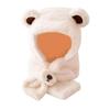 Machine Washable Plush Earflap Cap For Toddlers Kids Cute Bear Decor Thicken Fit