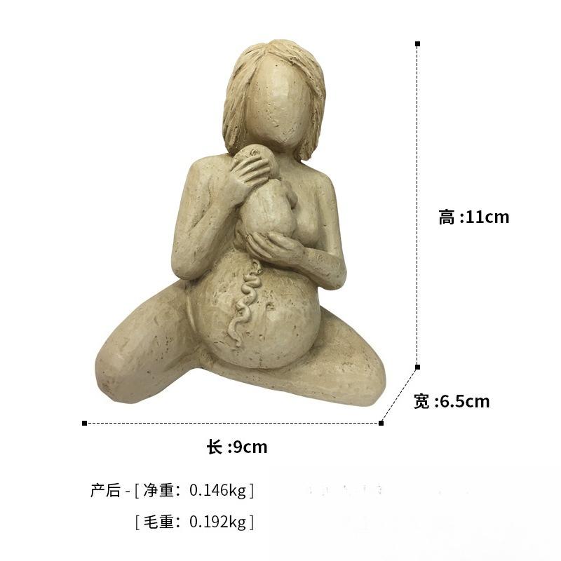 

Hot Clay Style Pregnancy Trilogy Mini Figurine Home Decor for Bedroom Living Room Desktop
