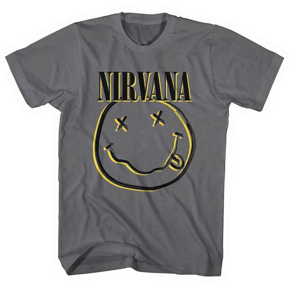Nirvana Inverse Smile Grey Unisex TShirt L