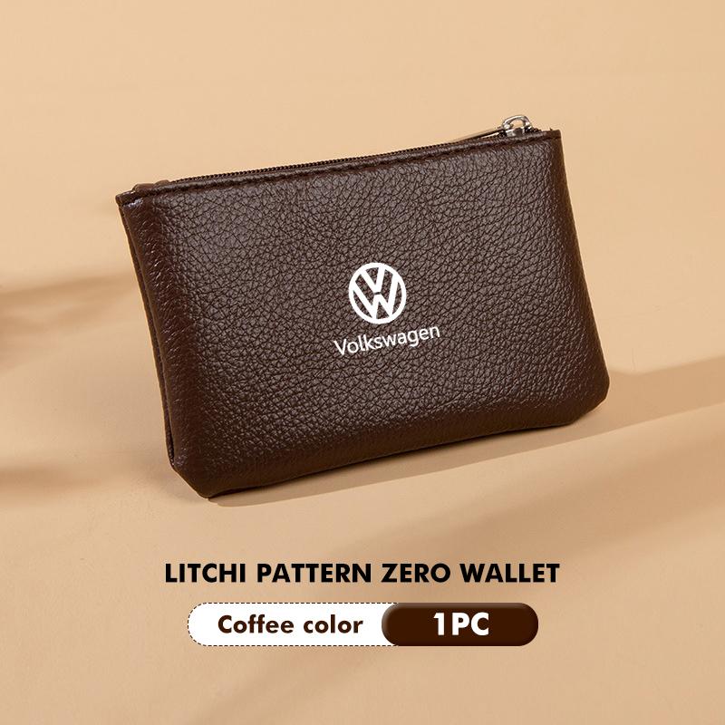 PU Leather Card Protector Case Coin Cards Cover Pouch Bag For Volkswagen VW Scirocco Passat Polo B5 B6 B7 CC Tiguan Sharan BH4