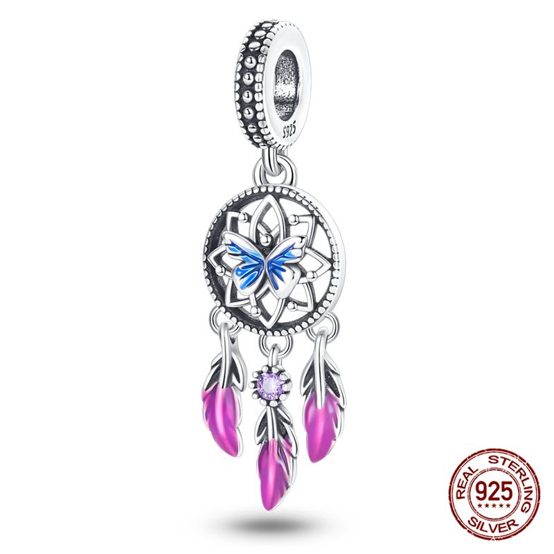 Compatible With Charm Bead Charms Ideal For Authentic Bracelets 100 copper Blue Dream Catcher Beaded Do It Yourself Jewellery Making Womens Gifts