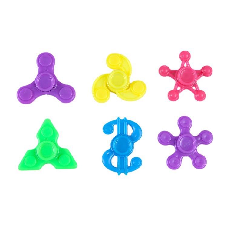4cm Colorful Mini Fidget Spinner - Multi-Shape Stress Reliever Toy