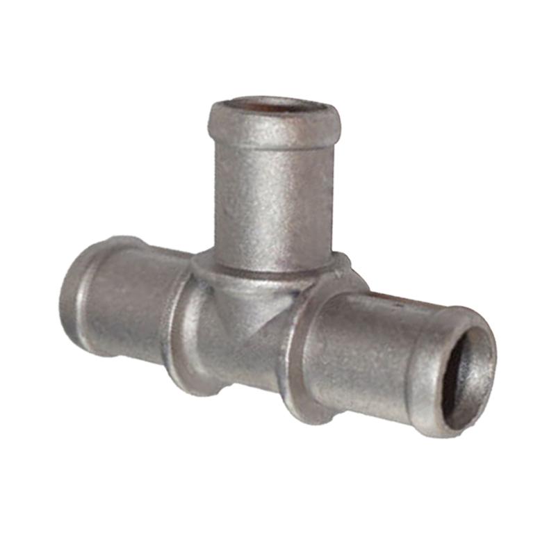 3/4" x 3/4" x 3/4" Aluminum Alloy Silver Tee Coolant Heater Hose Connector Fitting Adapter Fit for Car
