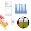 Set of 60 Plastic Bottles with Lids 15ml Capacity Transparent Dispenser Bottles Liquid Storage and Dispensing Bottle
