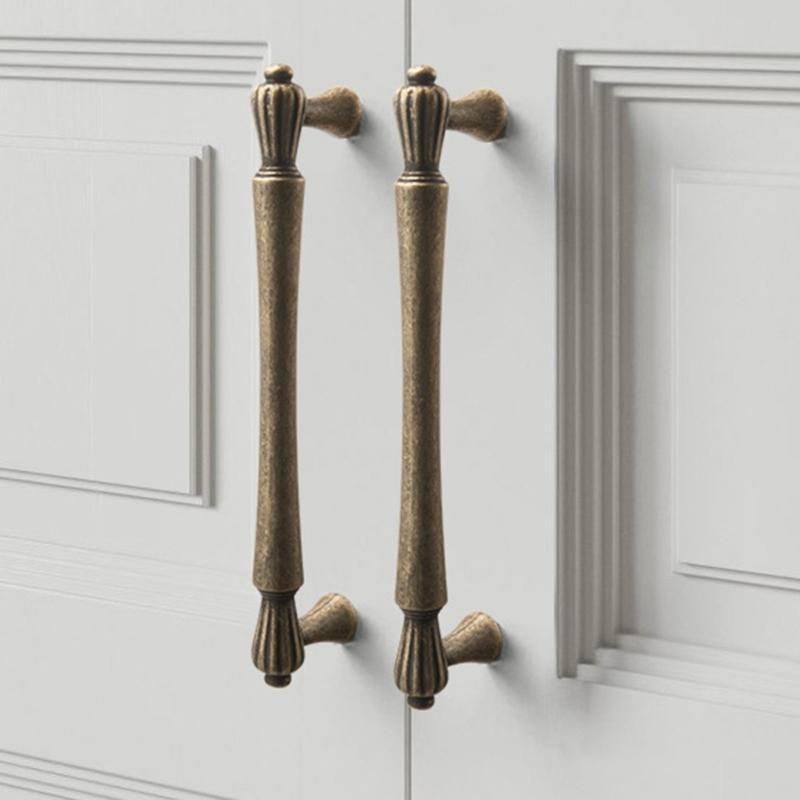 Pack Of 4 Antique Brass   Cabinet Pull Vintage French Style Handles Multiple Type for Option for Kitchen & Bathroom