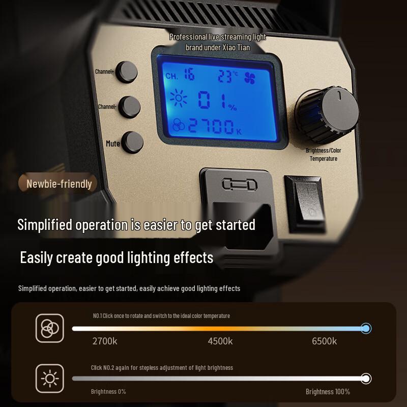 K100 Pro 100W Bi-Color COB LED Video Fill Light