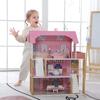 Nordic Wooden Dollhouse for Boys & Girls: Princess Villa Playset