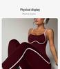 Women's Color Block Backless Slim Fit Bodysuit for Yoga Fitness