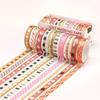 10 roliek Hviezdičková washi páska Dekoratívna lepiaca páska Školské pomôcky na zápisník Zlatá fólia Scrapbooking Kawaii písacie potreby Maskovacia páska