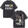 Benson Boone American Heart Tour Vintage Washed T Shirts Unisex Women Clothing Short Sleeve Tshirts Streetwear