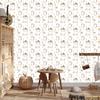 Cats Wallpaper White, Light Gray and Cream for Living Room and Bedroom 50x1000