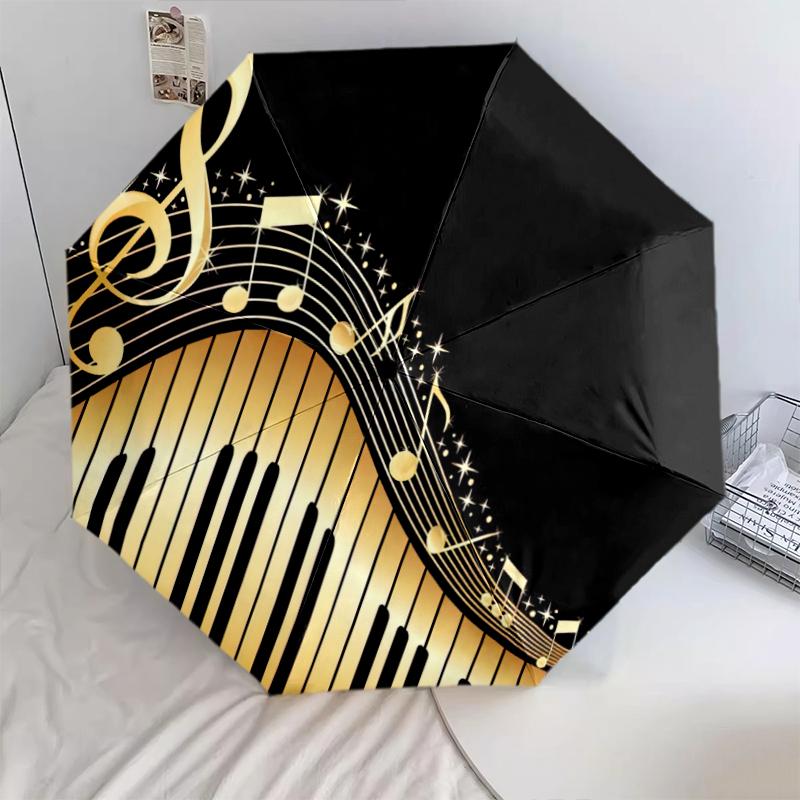 

1PC Piano keys Umbrella Portable Folding Umbrella Iron Frame Hole Bone Structure Outdoor Home Umbrella A19 разноцветный