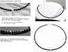 ROYAL JEWELRY 3mm 18k Gold Mirrored Black Diamond and Black Spinel Crystal Necklace (White Gold, 50)