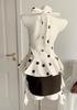 TEMU Foreign Trade New Women's Clothing Fashion Temperament Versatile European and American Style Polka Dot Neck Collar Top