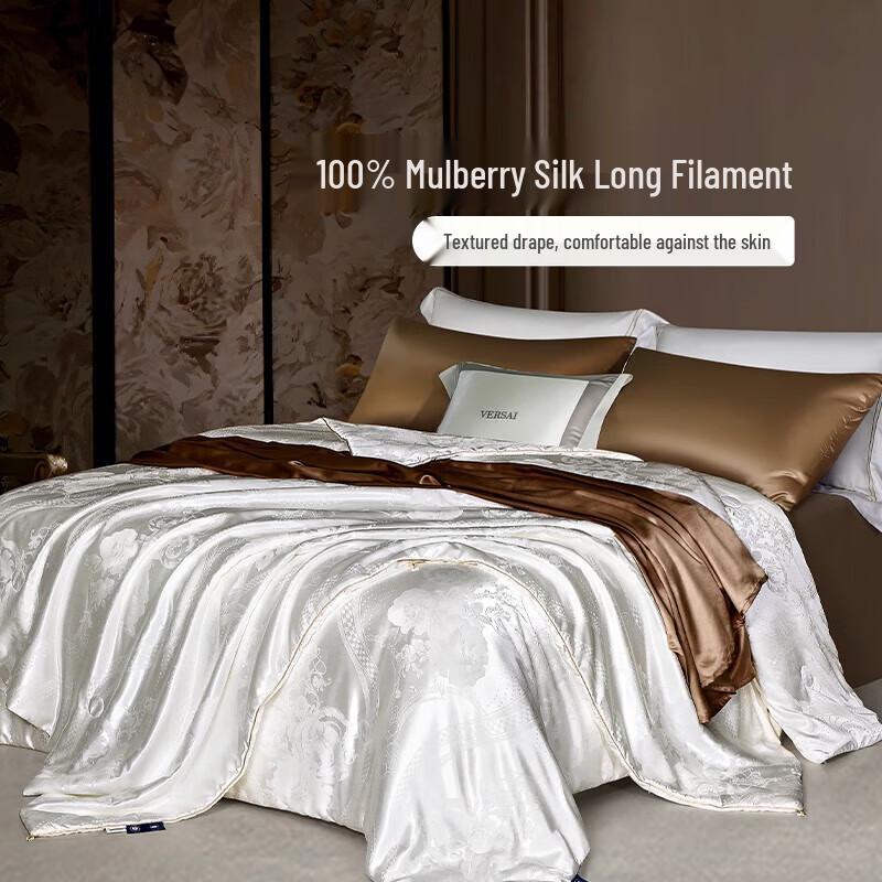 

Fuanna Sicily 100% Mulberry Silk All-Season Dual-Layer Quilt