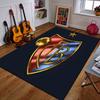 Golden Emblem with Star and Shield Design Patterned Carpet a Non Slip Rug Suitable for All Seasons and Any Setting, Gift