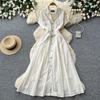 Commuter Style Short-sleeved A-word Dress Women's Summer Light Mature Style Pink Waist Looks Thin and Light Mature Temperament Elegant