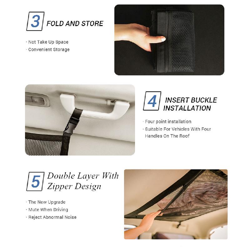 Auto Dachnetz Aufbewahrungstasche, Deckennetz, Deckentaschen für SUVs, Vans, Geländewagen
