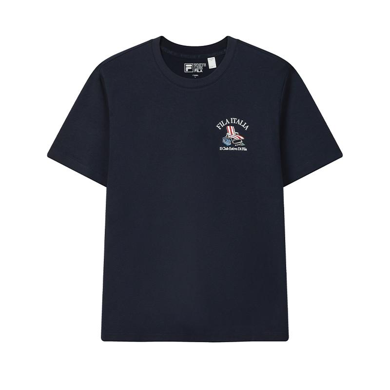 

FILA Heritage Fashion Classic Casual Comfortable Quick-Dry Short Sleeve T-Shirt Men tops Cigarette-Blue F11M628133FDB L