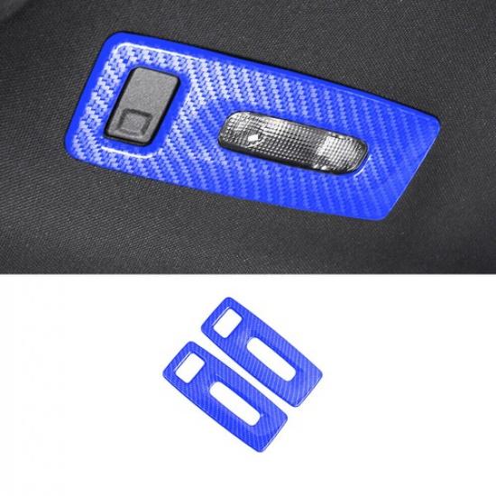 Rear Reading Lamp Switch Cover Trim For Ford Explorer 2011-19 Blue Carbon Fiber