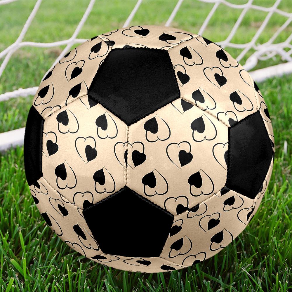 1PC Heart Love Soccer Ball Size 5 Football Machine Sewn Indoor/Outdoor Universal Football A20